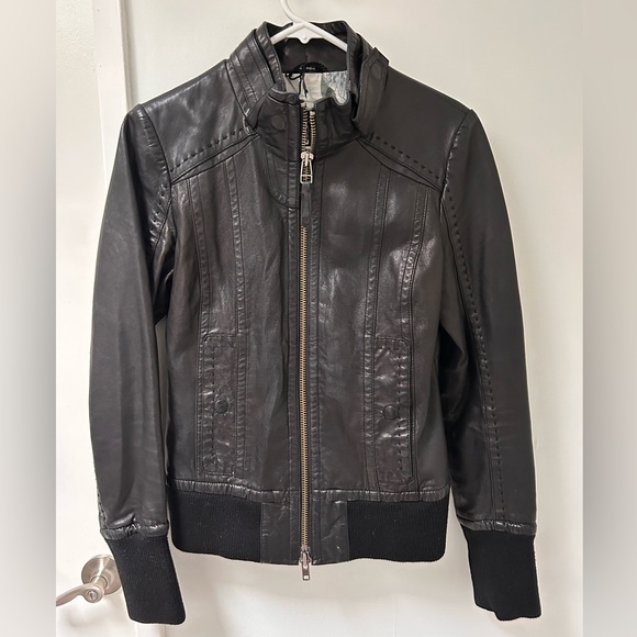 VINTAGE ARITZIA X MACKAGE genuine leather jacket. Small, black - Picture 1 of 5